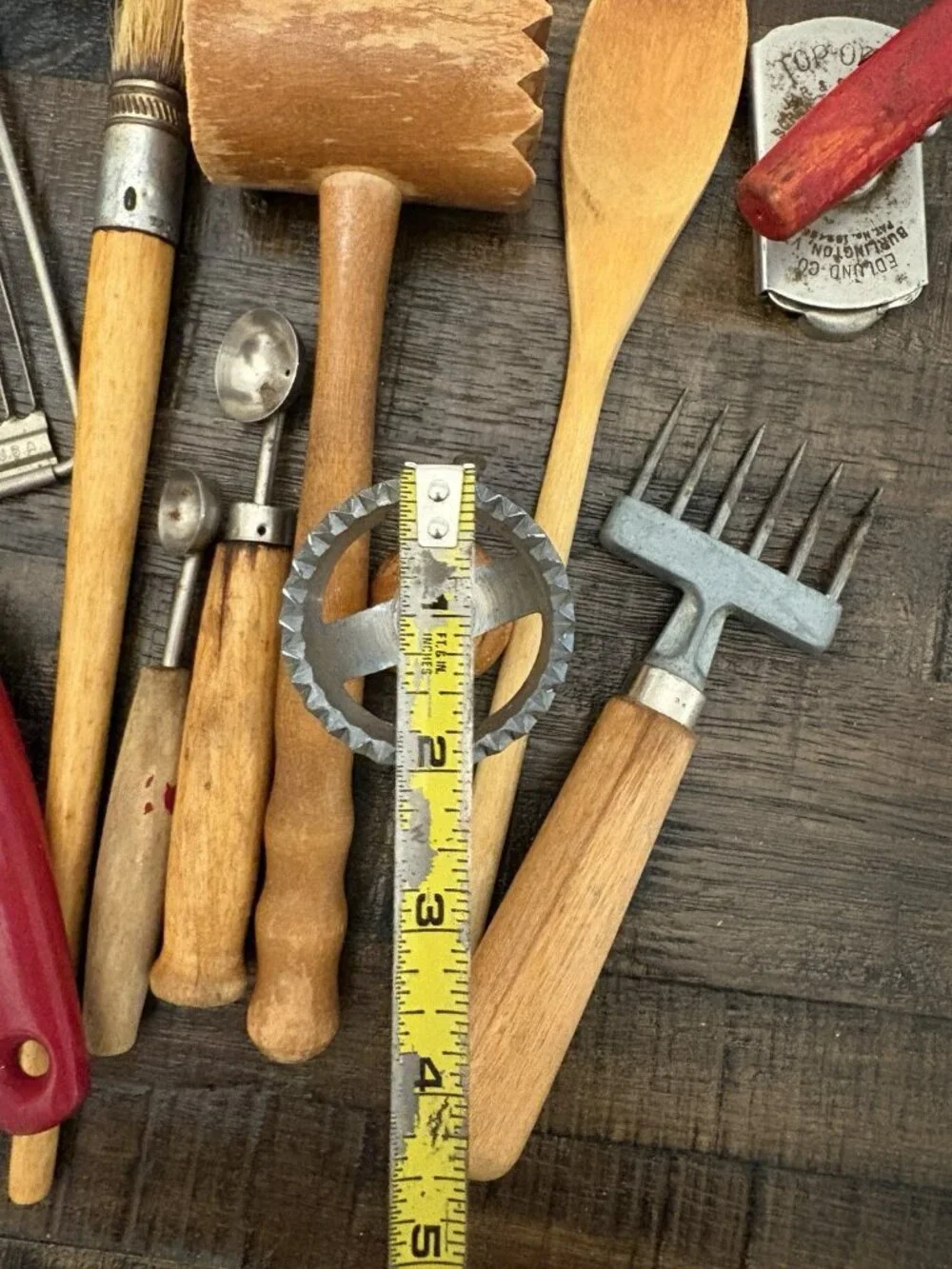 Mixed Lot Kitchen Tools & Utensils Woods Metals Rustic